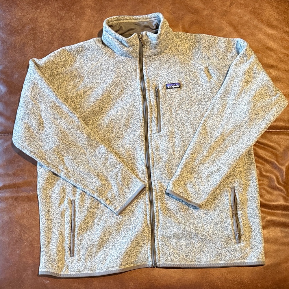 Patagonia Light Gray Zip-Up Jacket